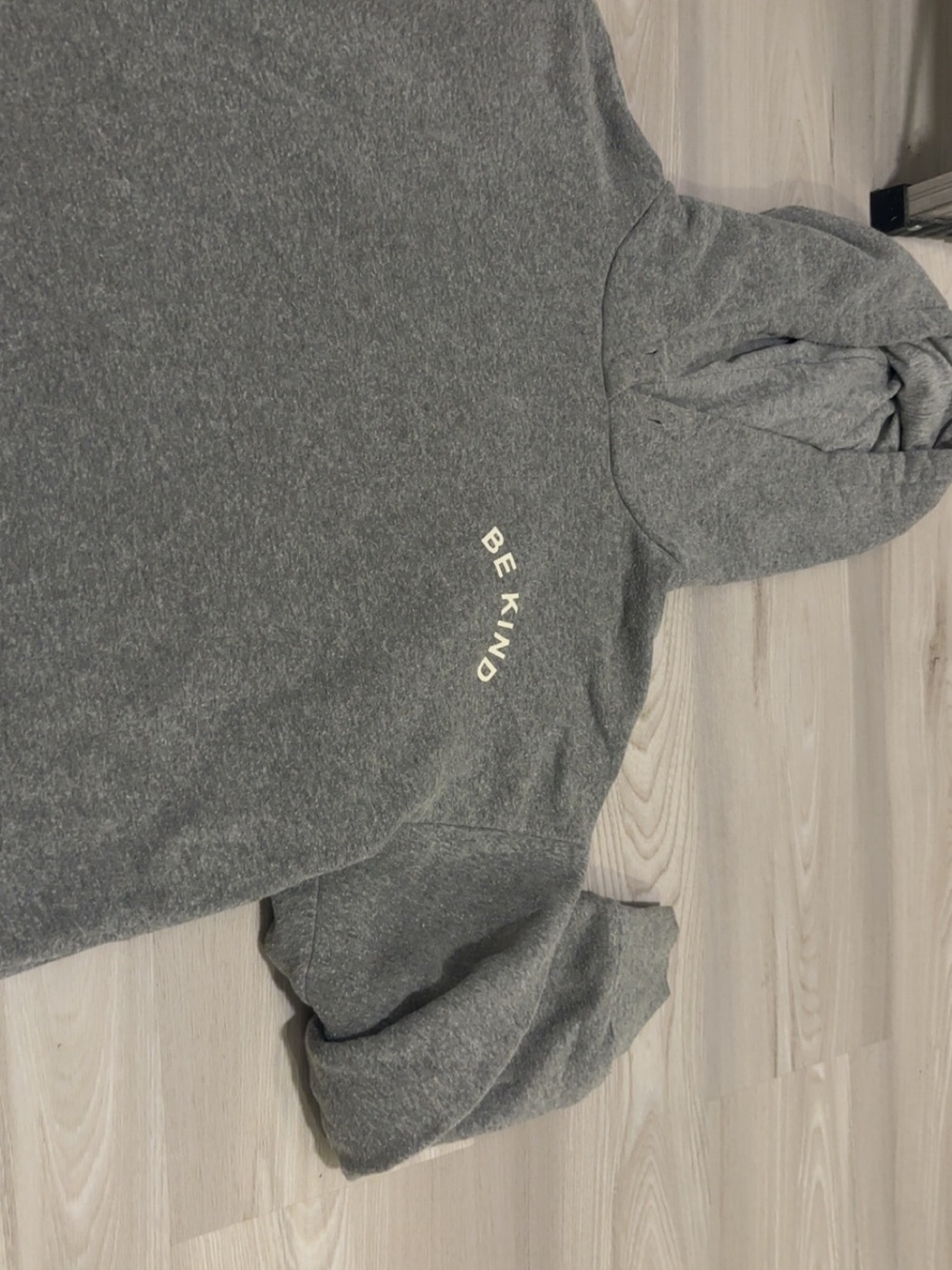 Forever 21 Gray Zip-Up Hoodie with "Be Kind" Print